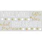 Alternate image 1 for RoomMates&reg; Twinkle Twinkle Star Peel &amp; Stick Wall Decals in Gold/White