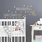 Alternate image 2 for RoomMates&reg; Twinkle Twinkle Star Peel &amp; Stick Wall Decals in Gold/White