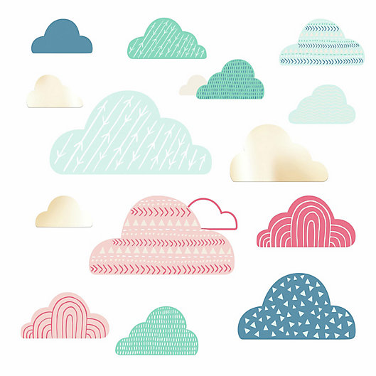 Alternate image 1 for RoomMates® Wild Free Cloud Peel and Stick Wall Decals in Blue