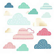 RoomMates&reg; Wild Free Cloud Peel and Stick Wall Decals in Blue