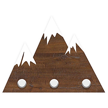 RoomMates&reg; Mountain 13.5-Inch x 10-Inch Wood Wall Art with Hooks. View a larger version of this product image.