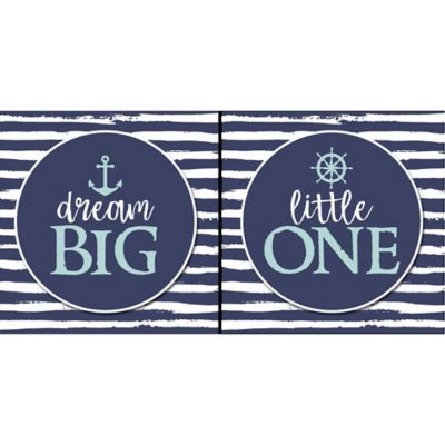 RoomMates&reg; &quot;Dream Big Little One&quot; 16-Inch x 8-Inch Boxed Diptych Wall Art