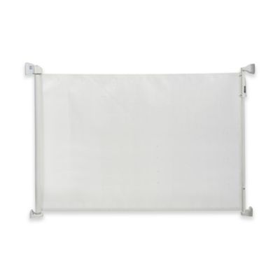 white retractable gate