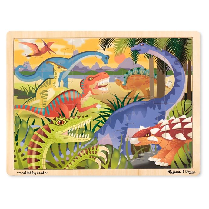 Melissa Doug Dinosaur 24 Piece Jigsaw Puzzle Bed Bath