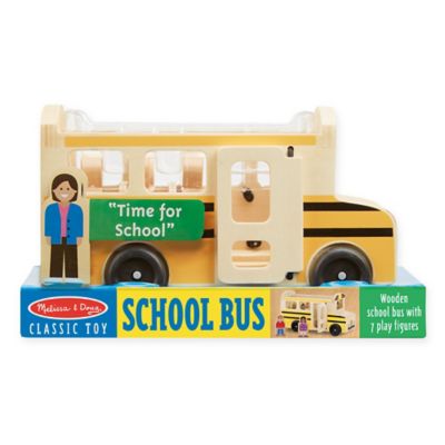 wooden school bus toy