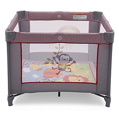 Delta Children In the Jungle 36-Inch Square Playard in Fun in Grey. View a larger version of this product image.