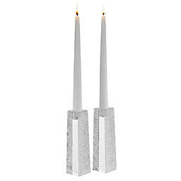 Oleg Cassini Ice Crystals 6-Inch Candle Holders (Set of 2)