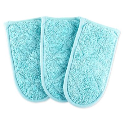 DII Design Imports Solid Pan Handle (Set of 3) in Aqua