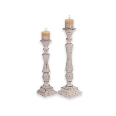 pedestal candle holder set