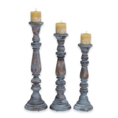 3 piece candle holder set