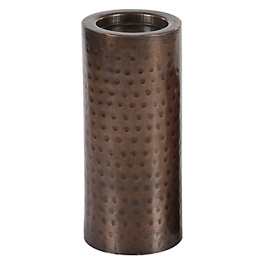 Ridge Road D&eacute;cor 3-Piece Hammered Iron Candle Holder Set in Bronze. View a larger version of this product image.