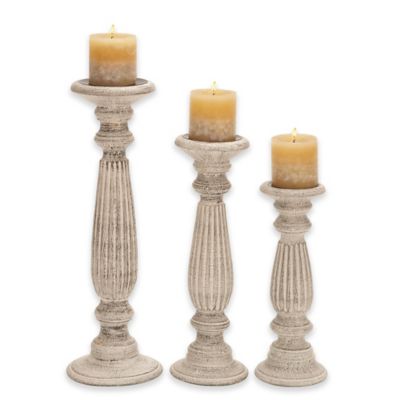 wooden candleholders