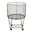 Alternate image 1 for Ridge Road Décor Round Iron Wire Rolling Basket in Bronze