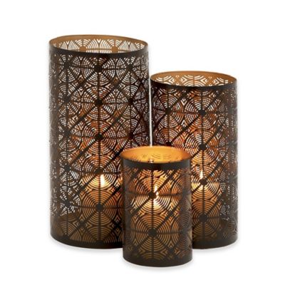 hurricane candle holder set