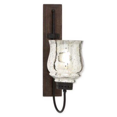 glass candle sconce