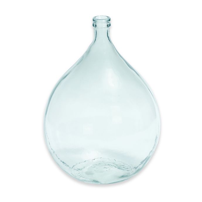 Download Ridge Road Décor Round Glass Bottle Vase in Clear | Bed ...