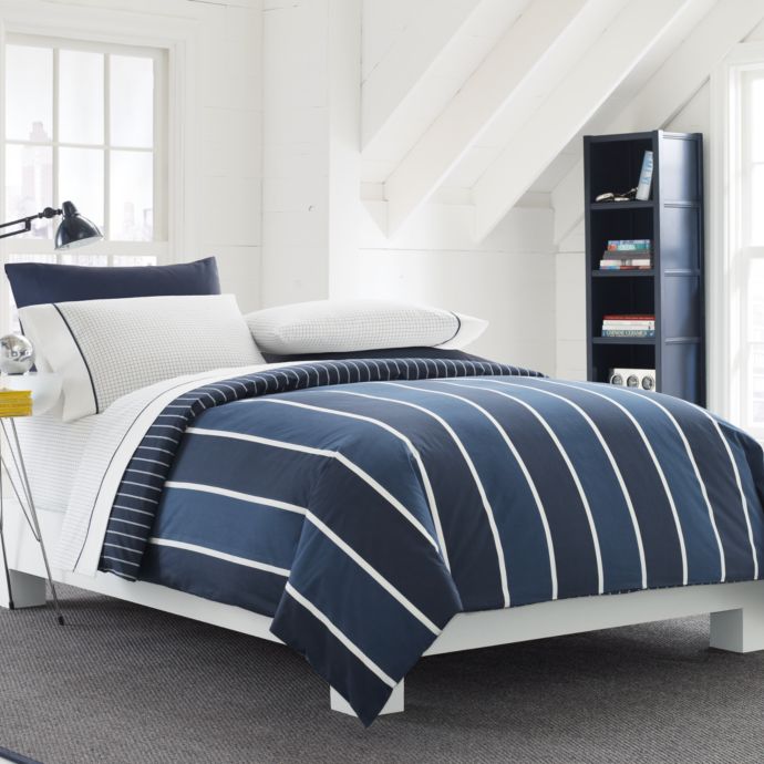 Nautica Knot S Bay Reversible Duvet Cover Set In Navy Bed Bath