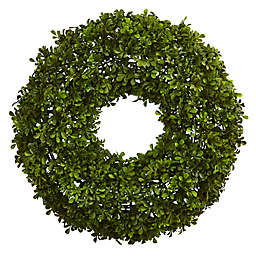 Nearly Natural 22-Inch Boxwood Wreath