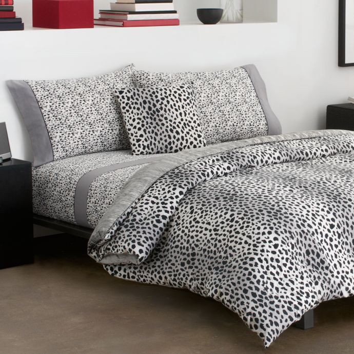 DKNY Cheetah Twin/Twin Extra Long Bedding Set | Bed Bath ...