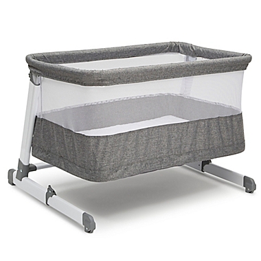 Beautyrest Room2Grow Bedside Newborn Bassinet to Infant Sleeper in Grey by Delta Children. View a larger version of this product image.