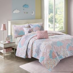 Urban Habitat Kids Cloud Reversible Coverlet Set in Pink
