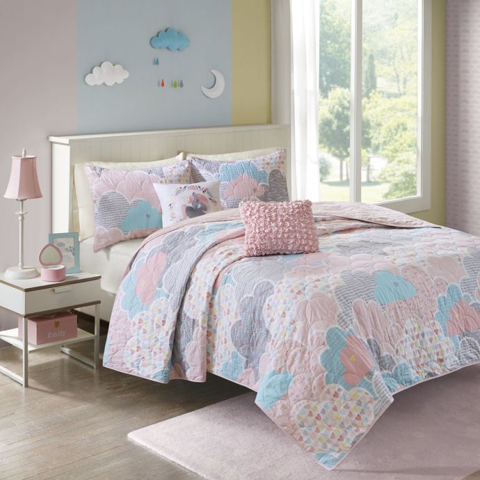 Urban Habitat Kids Cloud Reversible Coverlet Set In Pink Buybuy Baby