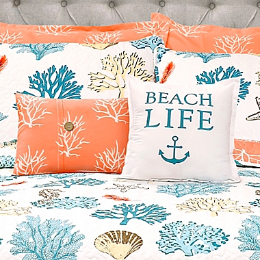 Lush Decor Coastal Reef Feather Quilt Set. View a larger version of this product image.