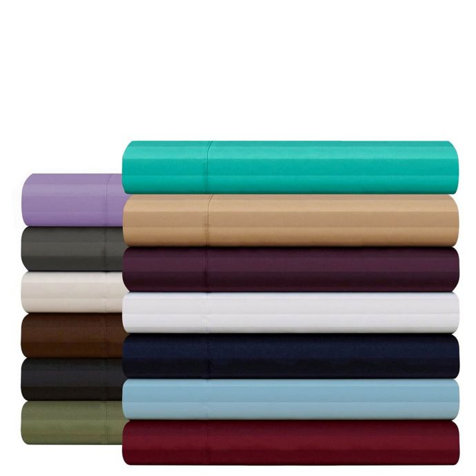 Elegant Comfort Wrinkle Resistant Stripe Sheet Set Bed Bath and