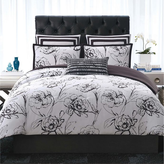 Christian Siriano Graphic Floral Comforter Set Bed Bath Beyond