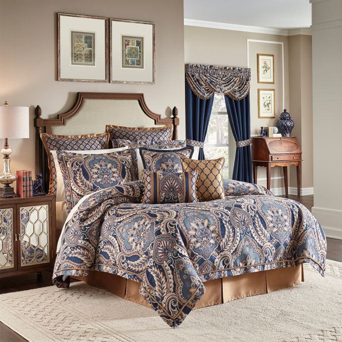 Croscill Aurelio California King Comforter Set In Blue Bed Bath Beyond