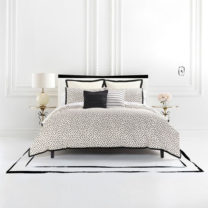 Kate Spade New York Flamingo Dot Full Queen Duvet Set Bed Bath