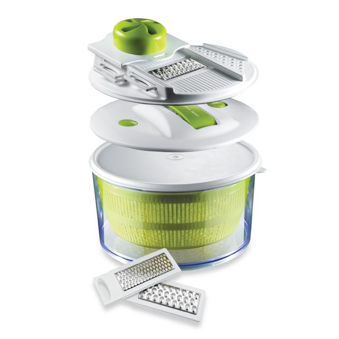 Sharper Image® 4in1 Salad Spinner Mandoline Slicer Bed Bath and