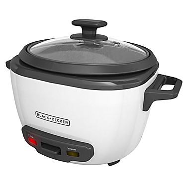 Black &amp; Decker&trade; 16-Cup Rice Cooker in White. View a larger version of this product image.