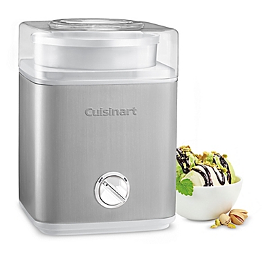 Cuisinart&reg; Pure Indulgence Ice Cream &amp; Sorbet Maker in Stainless Steel/White. View a larger version of this product image.