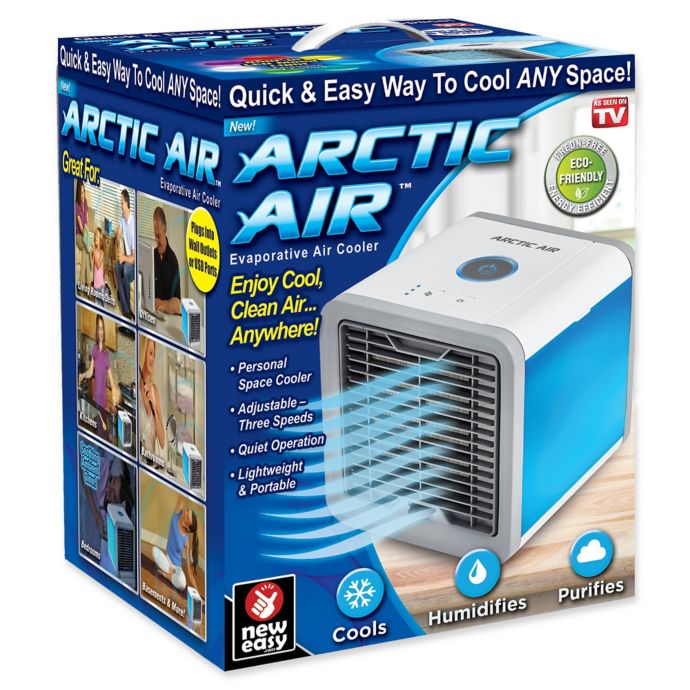 Arctic Air Evaporative Air Cooler In White Blue