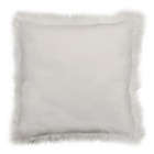 Alternate image 1 for Jean Pierre Faux Fur Square Throw Pillow in Light Grey (Set of 2)