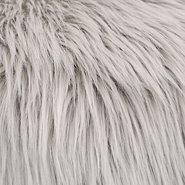 Jean Pierre Faux Fur Square Throw Pillow in Light Grey (Set of 2). View a larger version of this product image.