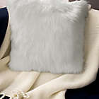 Alternate image 3 for Jean Pierre Faux Fur Square Throw Pillow in Light Grey (Set of 2)