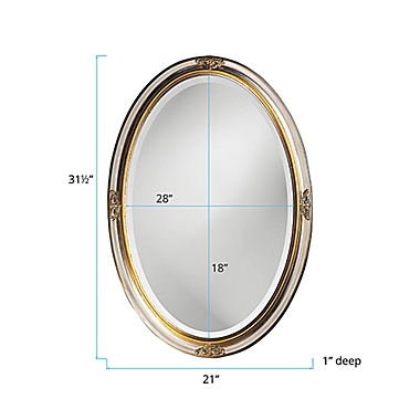 31-Inch x 21-Inch Carlton Oval Mirror. View a larger version of this product image.