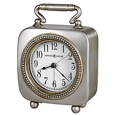 Howard Miller Kegan Tabletop Alarm Clock in Antique Pewter. View a larger version of this product image.