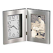 Howard Miller Lewiston Frame Tabletop Clock in Silver
