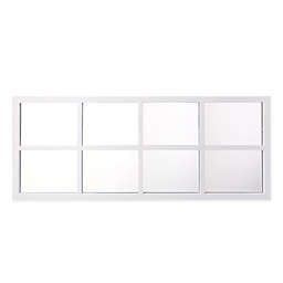 Kate and Laurel Stryker 42-Inch Rectangular Window Pane Wall Mirror in White