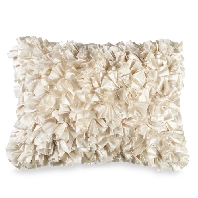 Extreme Ruffles Decorative Throw Pillow In Ivory Bed Bath Beyond