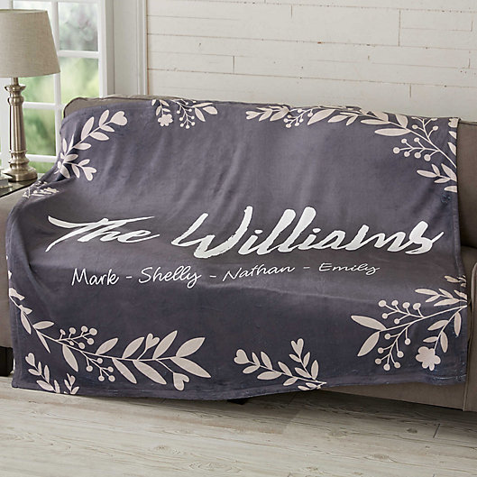 Personalized Embroidered Throw 50" X 60" Soft Light Weight Fleece Blanket w Name 
