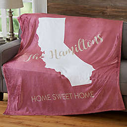 States Personalized 50-Inch x 60-Inch Fleece Blanket