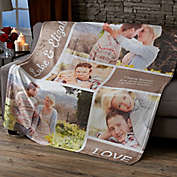 Romantic Love Photo Collage 50-Inch x 60-Inch Fleece Blanket