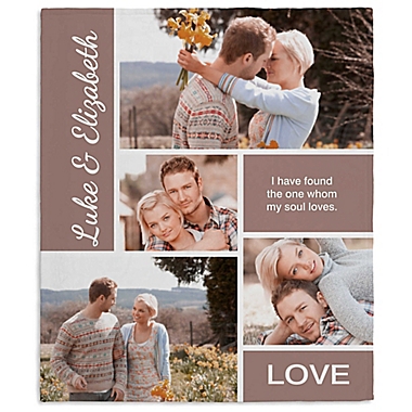 Romantic Love Photo Collage 50X60 Fleece Blanket. View a larger version of this product image.