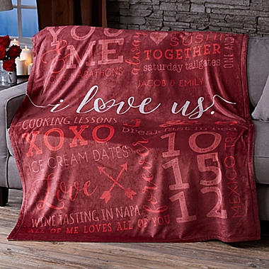 I Love Us 50-Inch x 60-Inch Fleece Blanket. View a larger version of this product image.