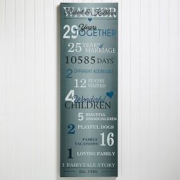 Years Together Anniversary 12-Inch x 36-Inch Canvas Print
