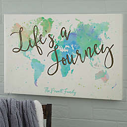 The Journey World Map Canvas Print